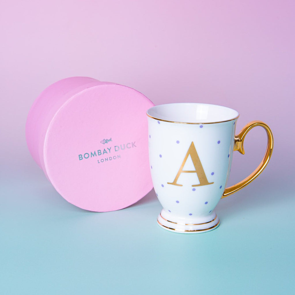 Bloomsbury Mug with gold monogram