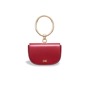 Burgundy Small Bag with a Ring Handle