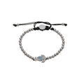 Rhodium Anchor Bracelet