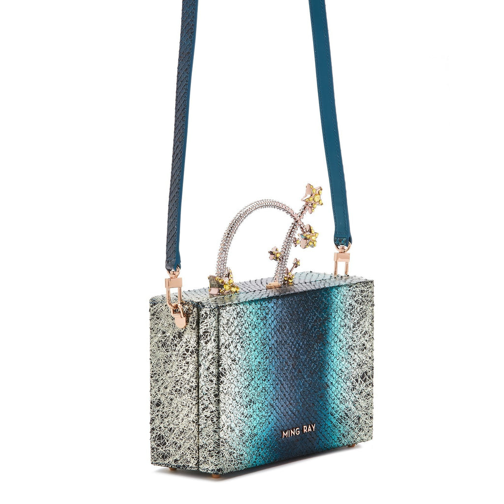 Blue Starburst Dione Box Bag
