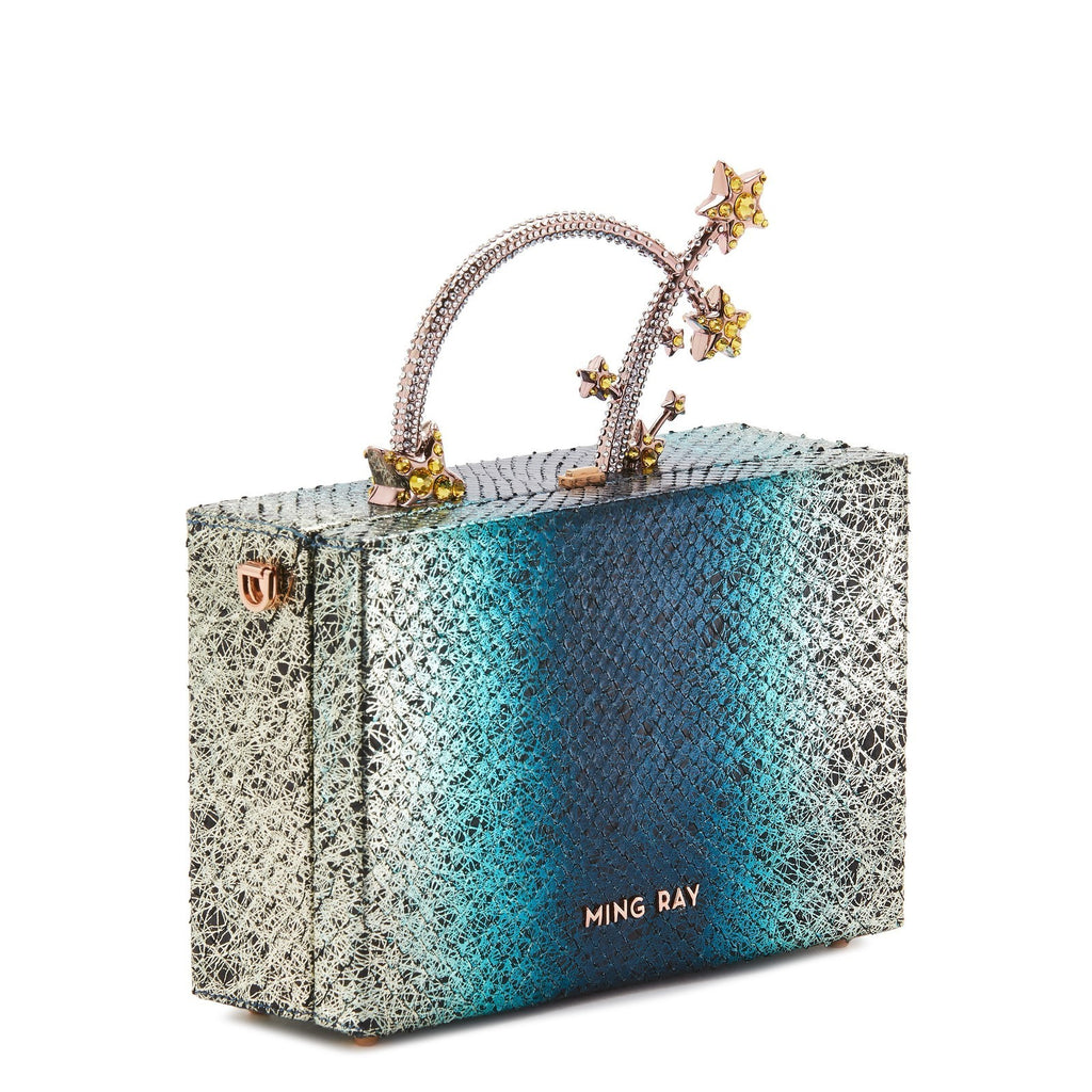 Blue Starburst Dione Box Bag