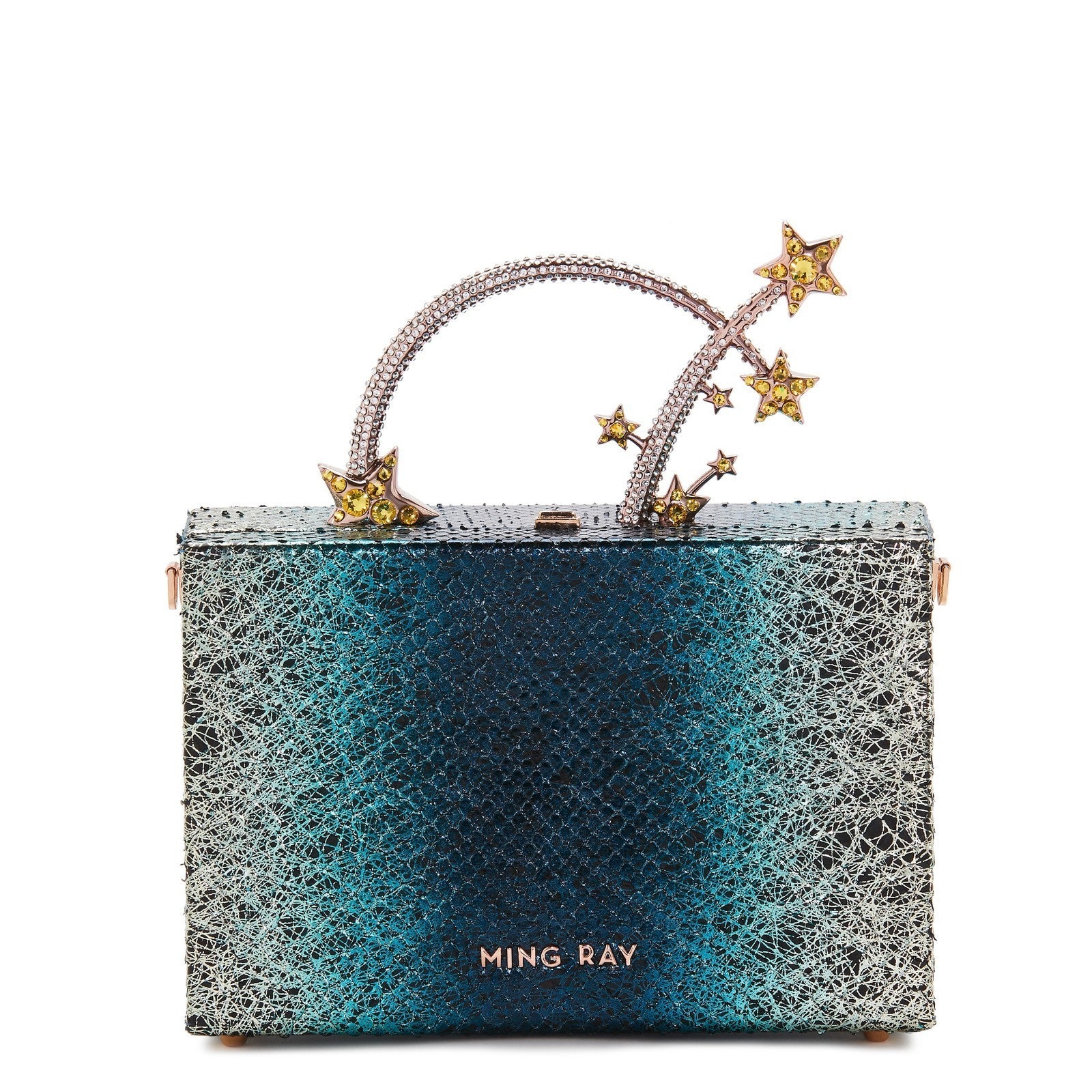 Blue Starburst Dione Box Bag