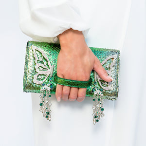 Emerald green Josephine clutch