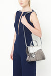 Silver/Black Python Larissa Bag