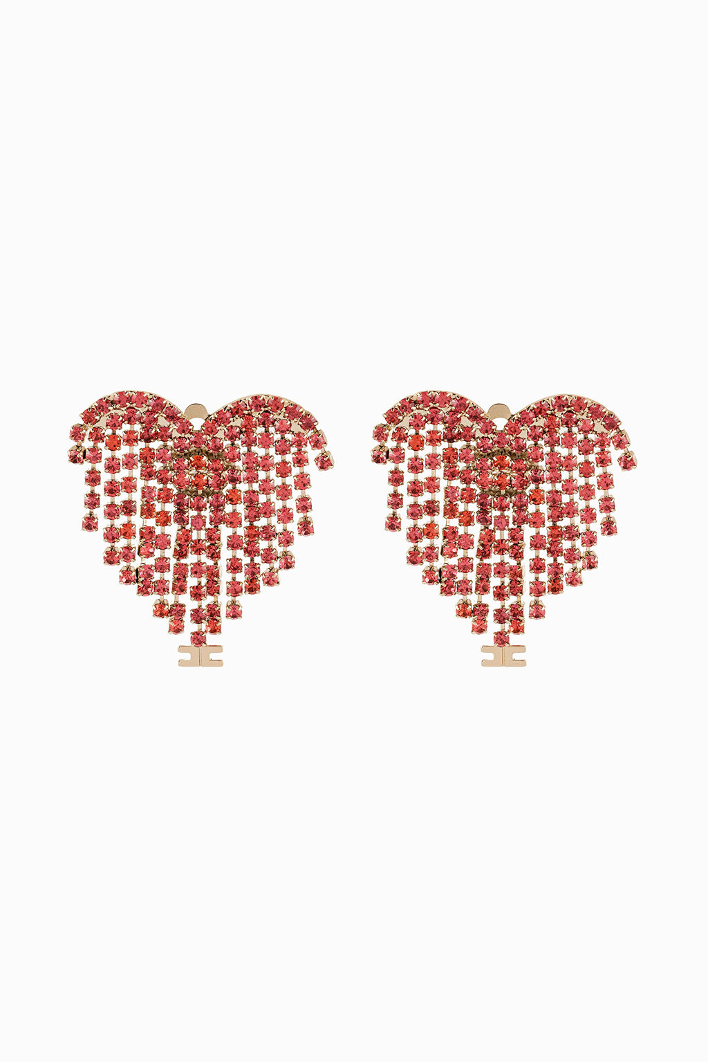 Peony Pink Heart Shaped Earrings
