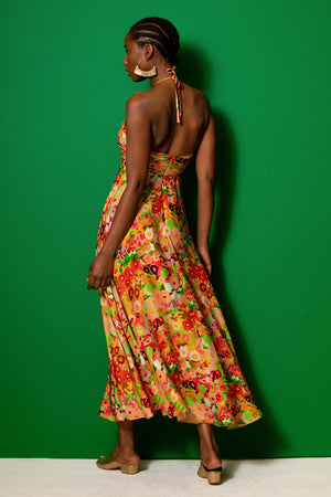 Floral Carmen maxi dress