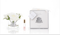 White five roses diffuser in clear glass