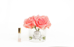 Peach French Rose Real Touch Flower Diffuser