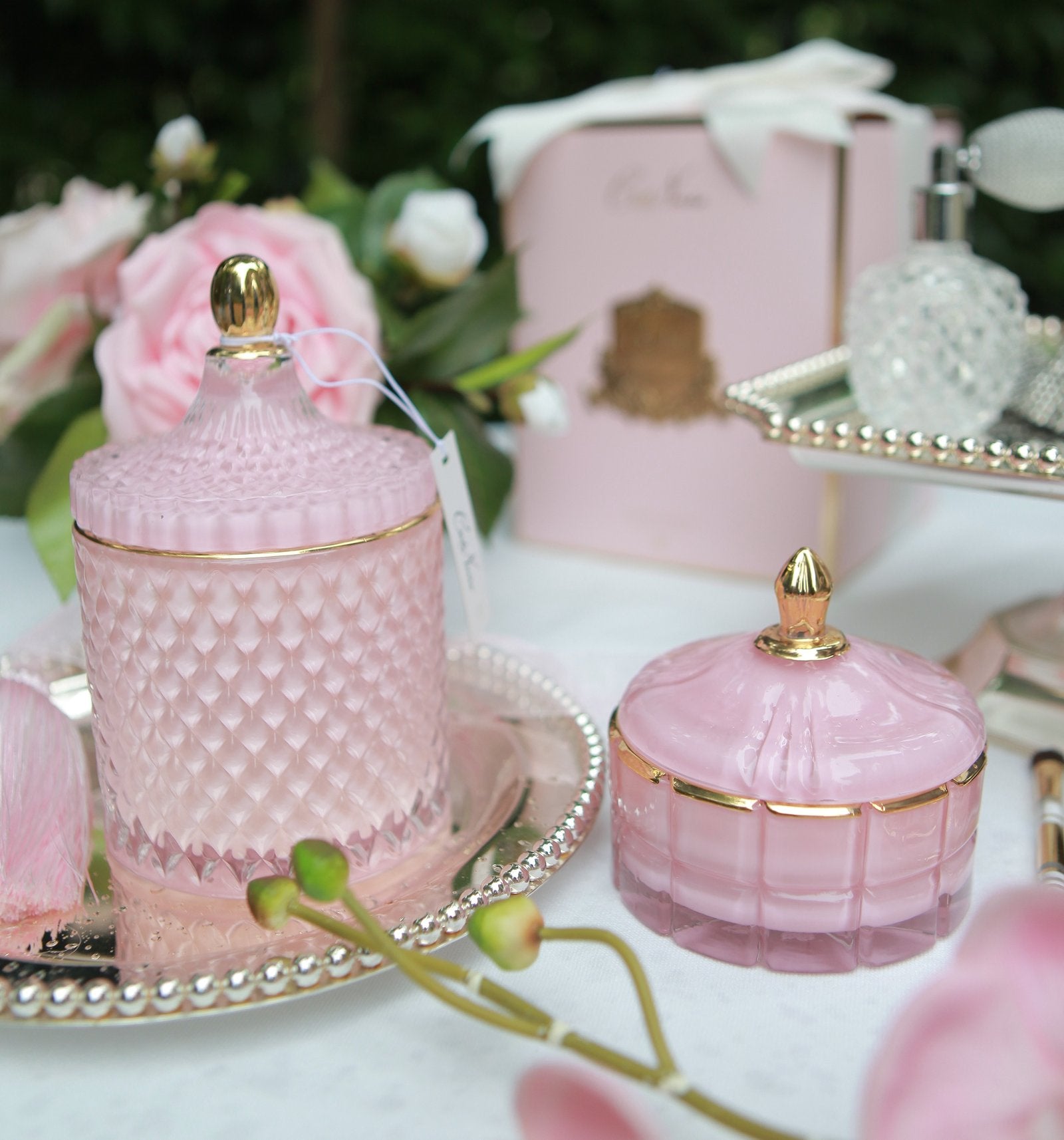 Pink Grand Art Deco Candle