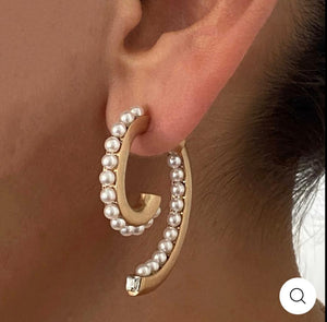 Pearl Luna Earrings
