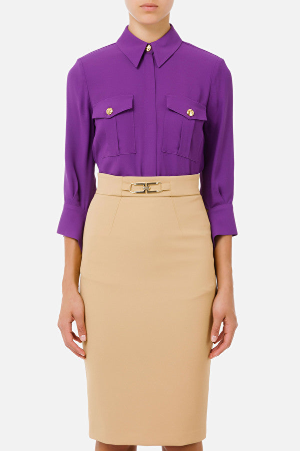Grape blouse with pockets