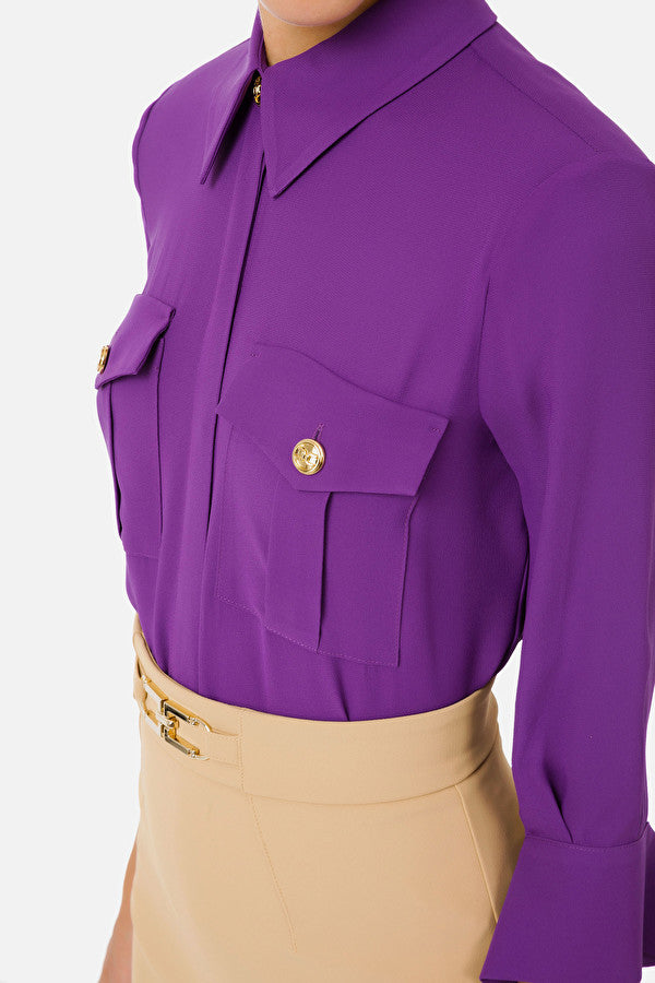 Grape blouse with pockets