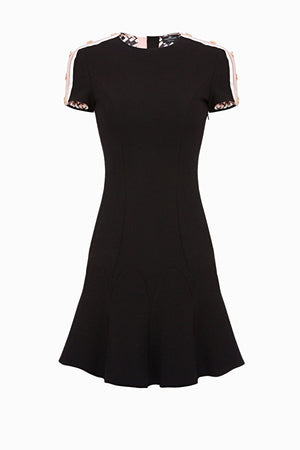 Black Flared Short Dress