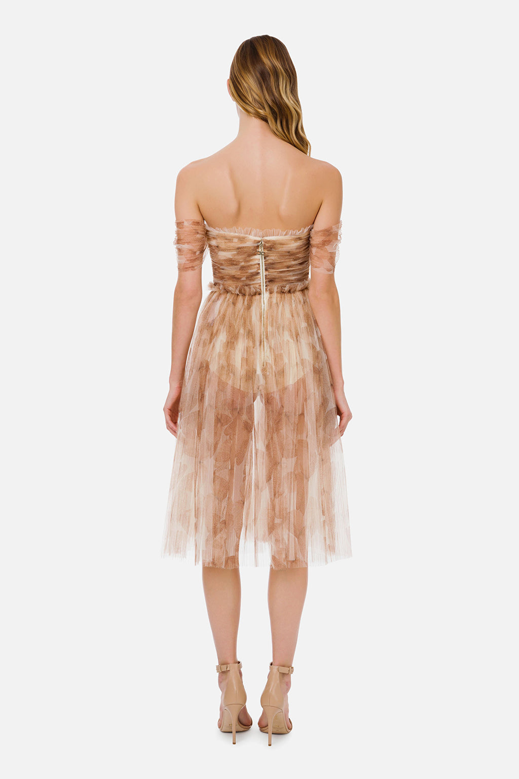 Lilac butterfly print tulle Dress