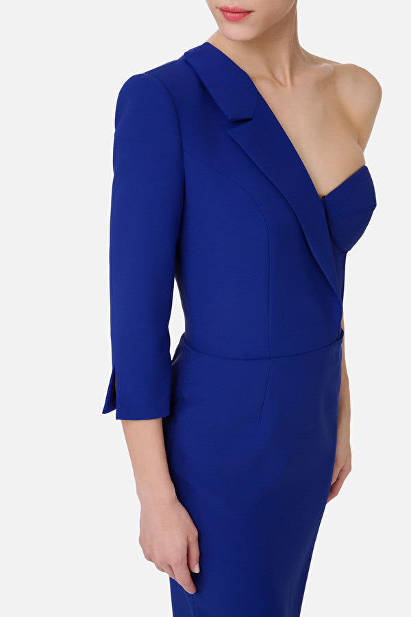Cobalt blue One Shoulder Dress