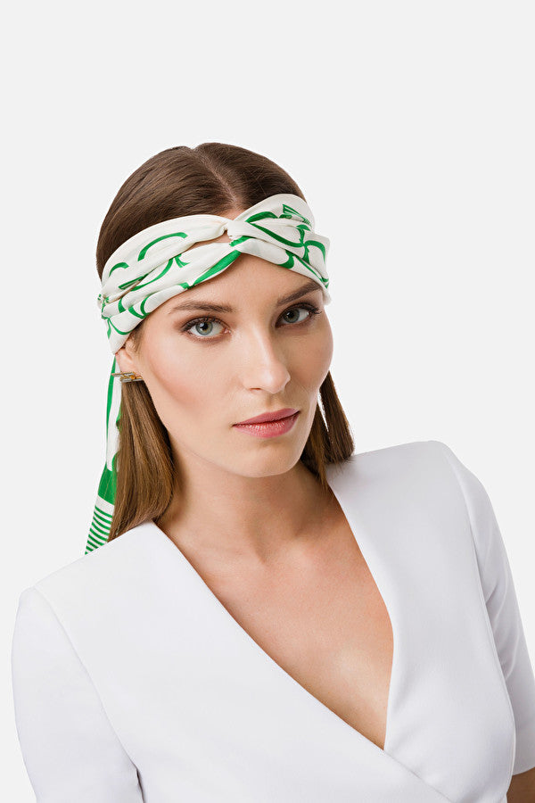 Ivory Green Hair Band