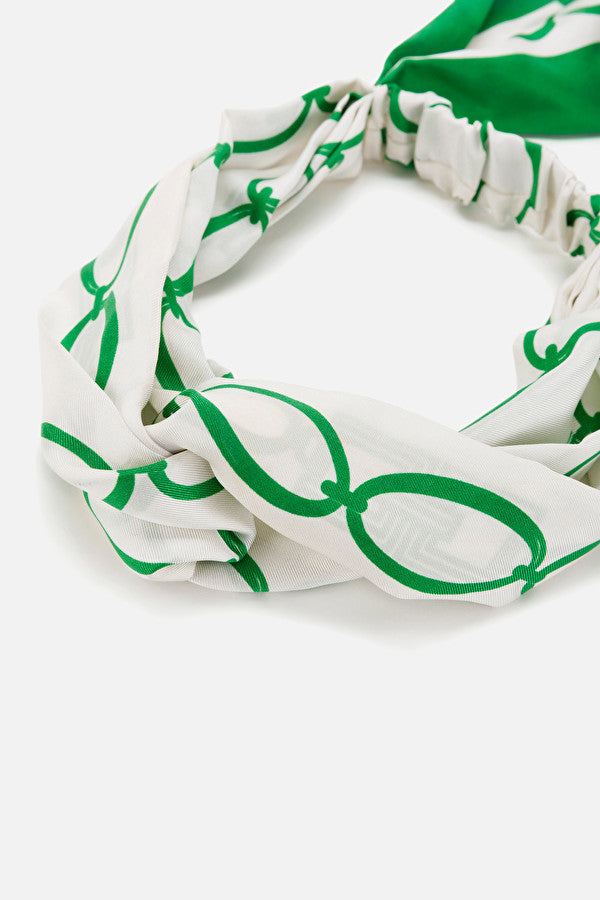 Ivory Green Hair Band