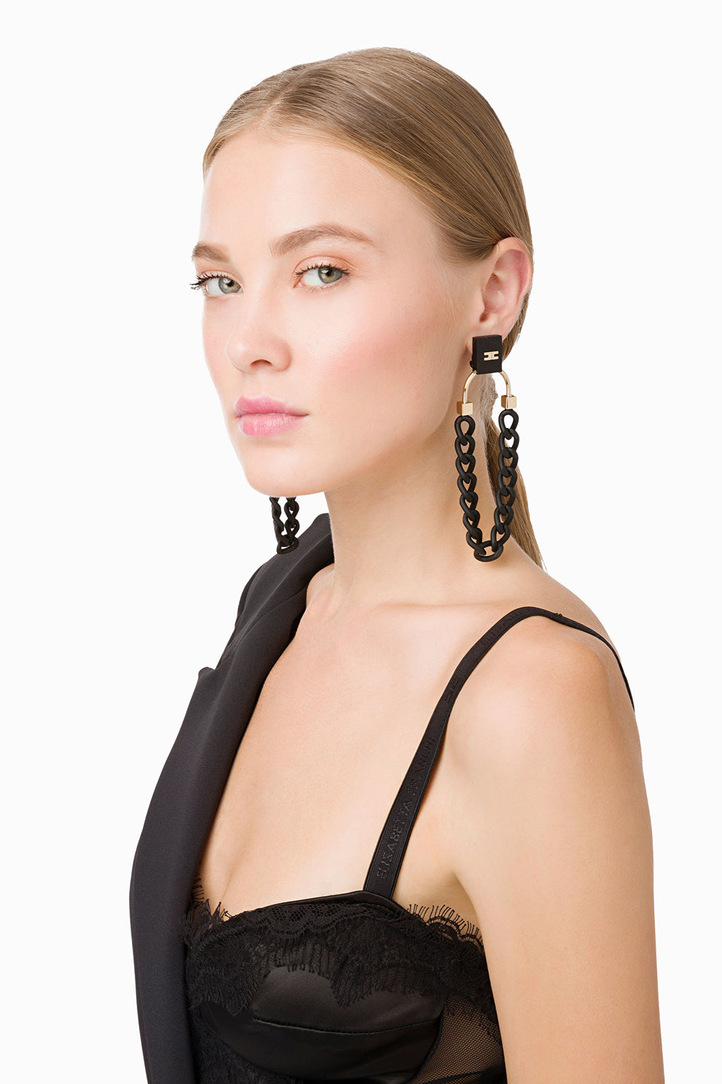 Black Chain Earrings