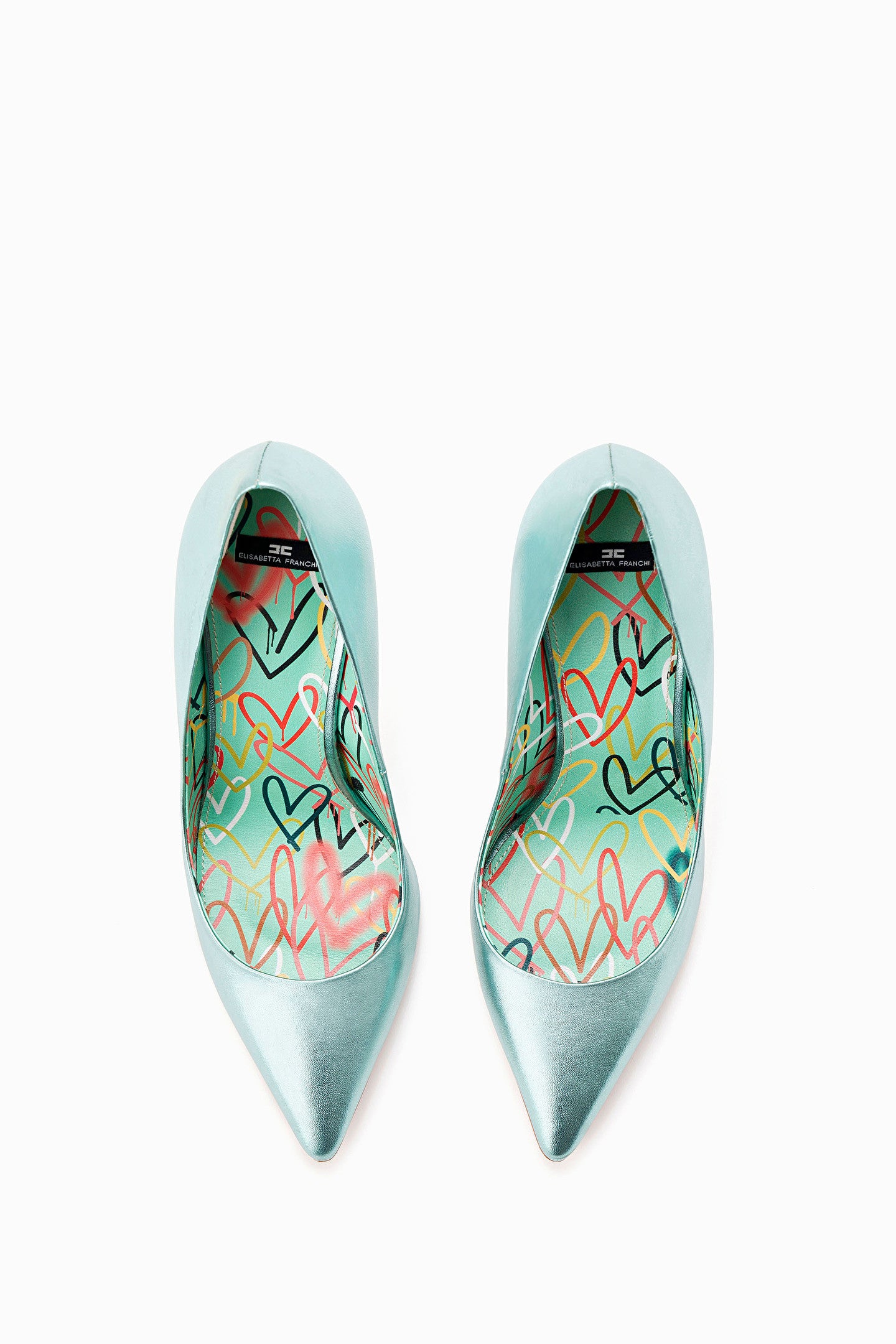 Aquamarine Metallic Pumps
