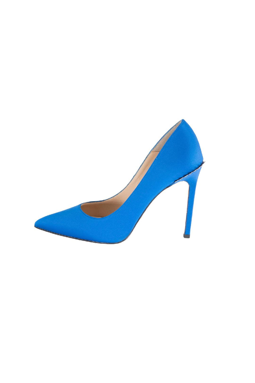 Royal Blue Satin Crown Pump