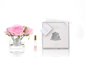 Pink five roses real touch flower diffuser