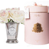 Blush 7 Rose bouquet diffuser in Silver Vase