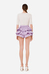 Lilac ruffle shorts