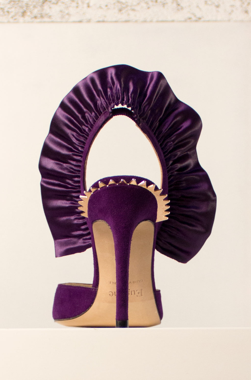 Purple Marie Antoinette Gold Crown Pump