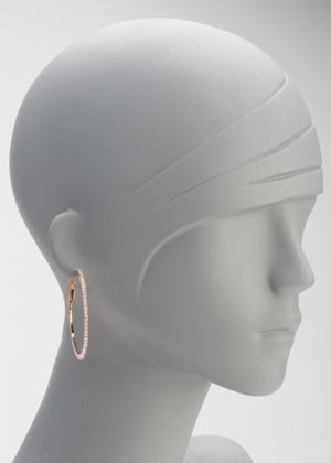 Rose gold zirconia 2" hoop