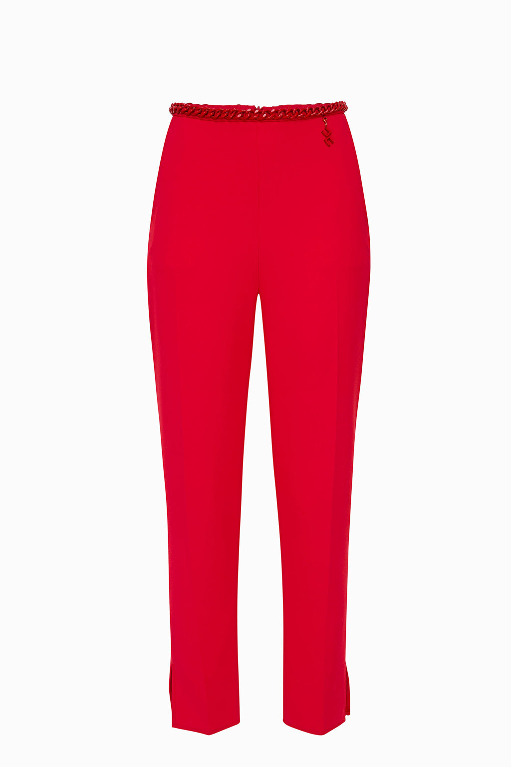 Red Classy Pants with Chain Belt