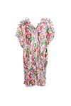Floral plisse mini dress